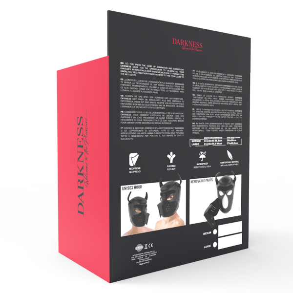 DARKNESS - MÁSCARA DE NEOPRENE PARA CÃES COM FOCINHO REMOVÍVEL L - Imagen 7