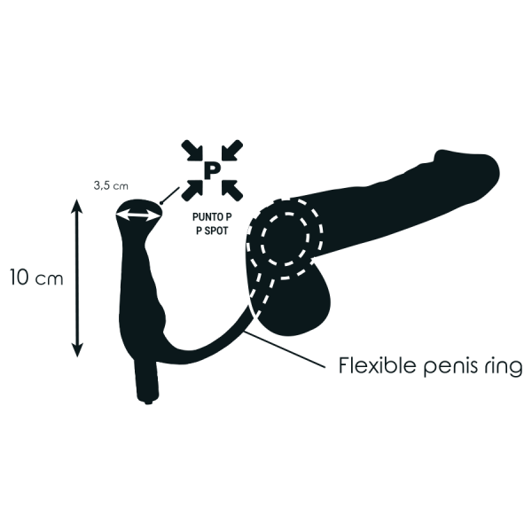 TOYS TOYS VIBRATOR PROST TICO BLACK 10 CM - Imagen 4
