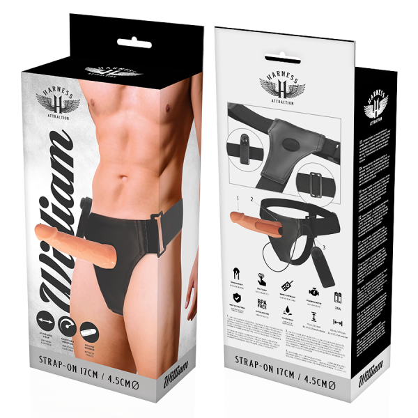 HARNESS ATTRACTION - WILLIAN HOLLOW RNES COM VIBRADOR 17 X 4,5CM - Imagen 7
