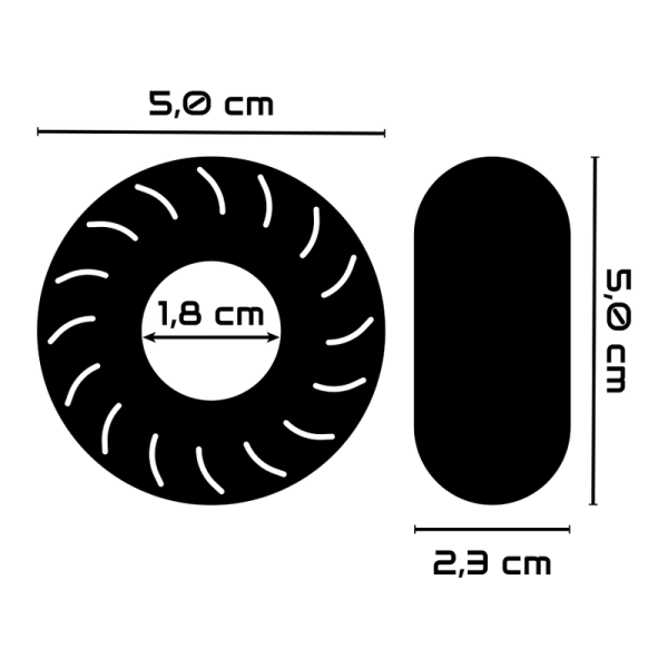 POWERING- ANEL PARA PÊNIS SUPER FLEXÍVEL E RESISTENTE 5CM PR08 PRETO - Imagen 3