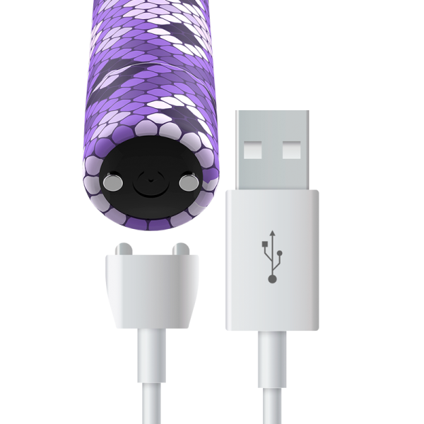 CUSTOM BULLETS - RECHARGEABLE SNAKE PURPLE MAGNETIC BULLET 10V - Imagen 5