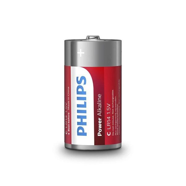 PHILIPS POWER ALKALINE PILA C LR14 BLISTER * 2 - Imagen 2