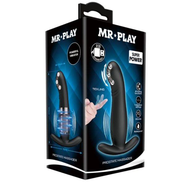 MR PLAY - MASSAGEADOR DE PRÓSTATA PRETO RECARREGVEL - Imagen 9