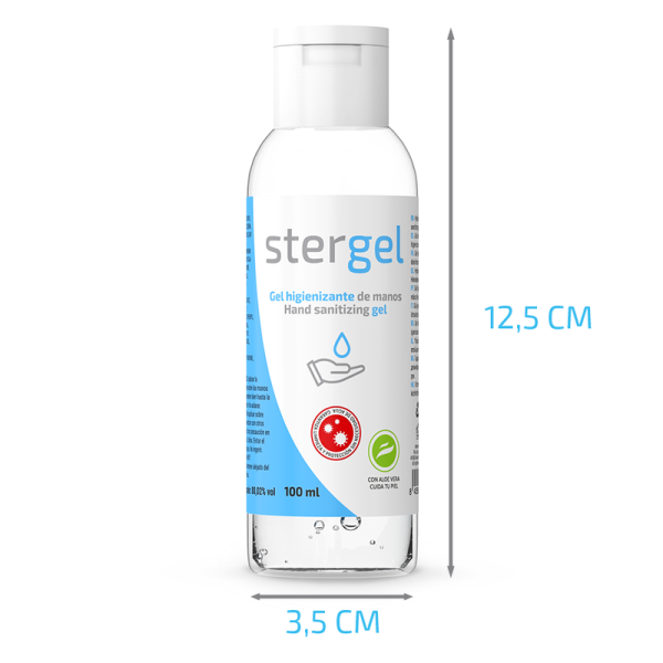 STERGEL - GEL HIDROALCOÓLICO DESINFETANTE DE MÃOS ALOE VERA 100ML - Imagen 2