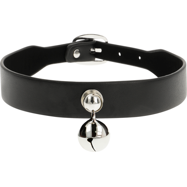 COQUETTE CHIC DESIRE - COLAR DE COURO VEGANO MULHER ACESSÓRIO DE CHOCALHO - Imagen 3