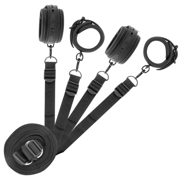 FETISH SUBMISSIVE - CONJUNTO DE ALGEMAS E GRAVATAS COM FORRO DE NOPRENE - Imagen 2