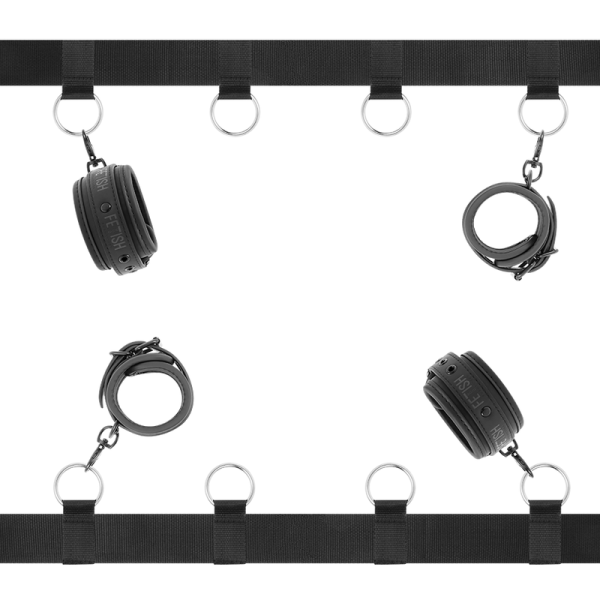 FETISH SUBMISSIVE - CONJUNTO DE LAÇOS DE CAMA DE LUXO COM FORRO DE NOPRENE - Imagen 2
