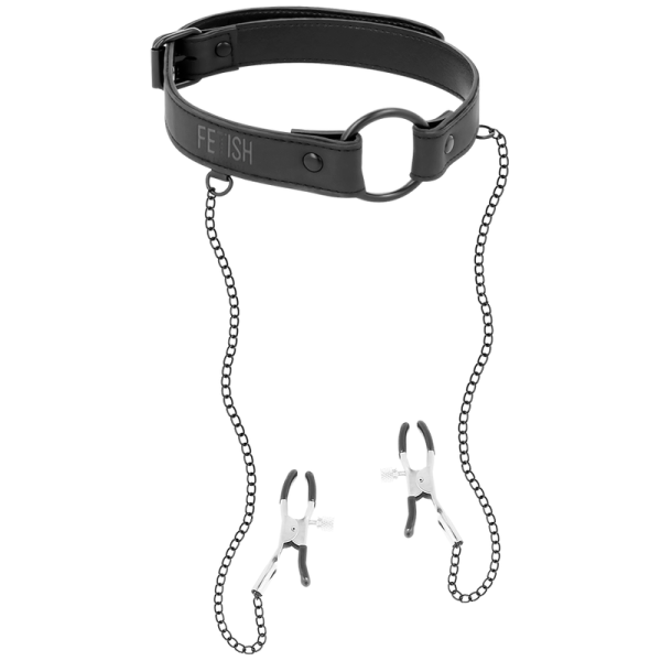 FETISH SUBMISSIVE - ANEL DE GAG COM Grampos DE BICO - Imagen 2