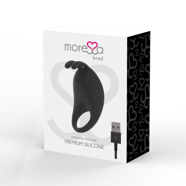 MORESSA BRAD PREMIUM SILICONE PREMIUM RECARREGÁVEL PRETO - Imagen 4