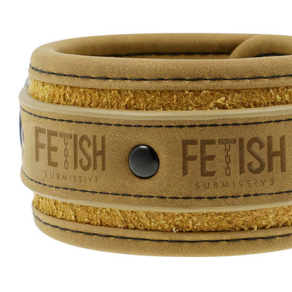 FETISH SUBMISSIVE ORIGEN - PUNHOS DE TORNOZELO DE COURO VEGANO COM FORRO DE NEOPRENE - Imagen 4