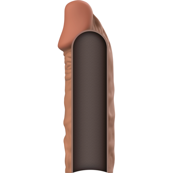 VIRILXL - EXTENSÃO DE PÊNIS DE SILICONE LÍQUIDO V5 MARROM - Imagen 4