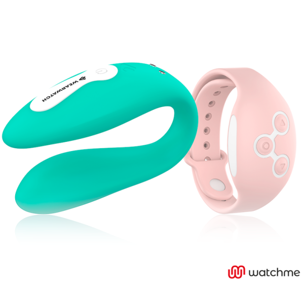 WEARWATCH - VIBRADOR DE TECNOLOGIA DUAL WATCHME ÁGUA DO MAR / ROSA - Imagen 2