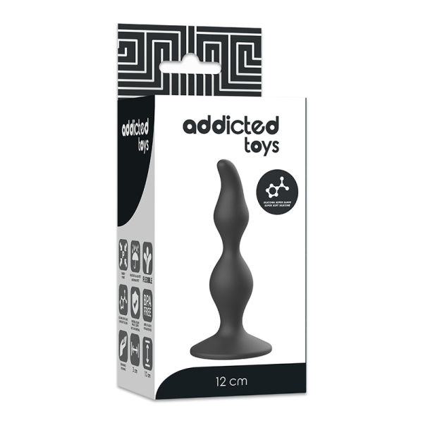 TOYS TOYS ANAL SEXUAL PLUG 12 CM PRETO - Imagen 5