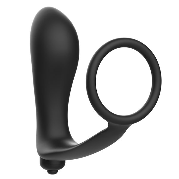 PLUGUE ANAL VIBRATÓRIO DE BRINQUEDOS VICIADOS COM ANEL DE PÊNIS - Imagen 2