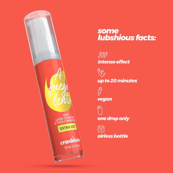 GEL LUBRIFICANTE A FUEGO LENTO DE EFEITO CALOR CRUSHIOUS 10ML - Imagen 5