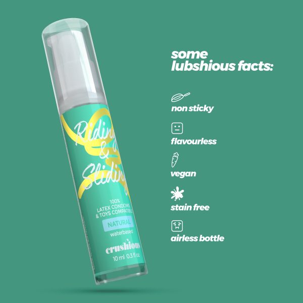 GEL LUBRIFICANTE RIDING & SLIDING À BASE DE ÁGUA CRUSHIOUS 10ML - Imagen 5
