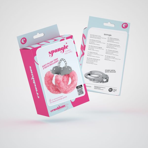 SPANGLE ALGEMAS METÁLICAS COM PELÚCIA ROSA CRUSHIOUS - Imagen 2