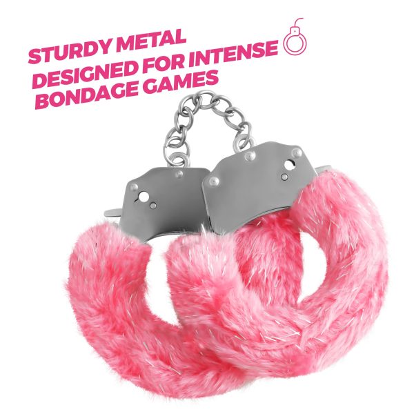 SPANGLE ALGEMAS METÁLICAS COM PELÚCIA ROSA CRUSHIOUS - Imagen 6
