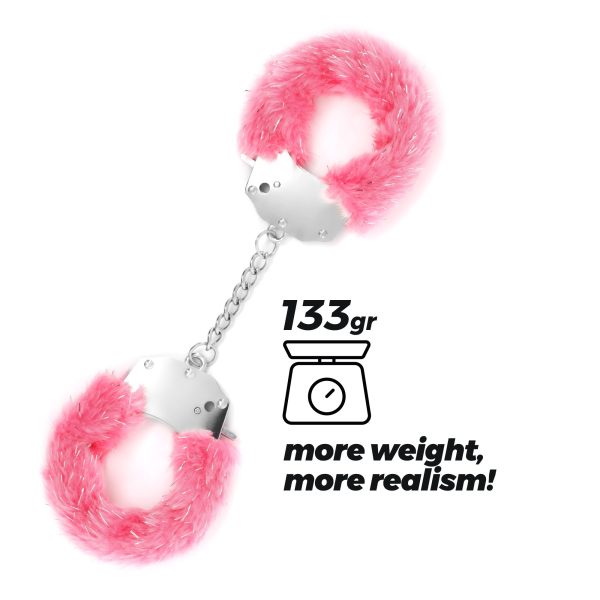 SPANGLE ALGEMAS METÁLICAS COM PELÚCIA ROSA CRUSHIOUS - Imagen 5
