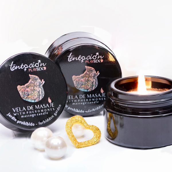 VELA COM FEROMONAS AROMA JARDIM PROIBIDO 20ML TENTACIÓN PLAY SEX - Imagen 2