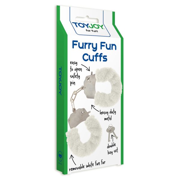ALGEMAS COM PELÚCIA FURRY FUN BRANCO TOYJOY - Imagen 4