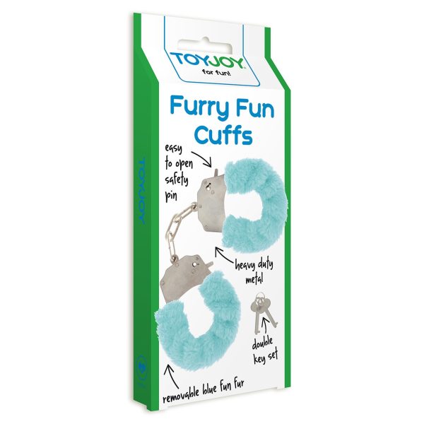 ALGEMAS COM PELÚCIA FURRY FUN AZUL CLARO TOYJOY - Imagen 5