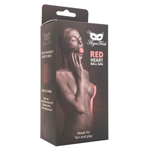 MORDAÇA RESPIRÁVEL RED HEART BALL ARGUS FETISH ARGUS TOYS - Imagen 3