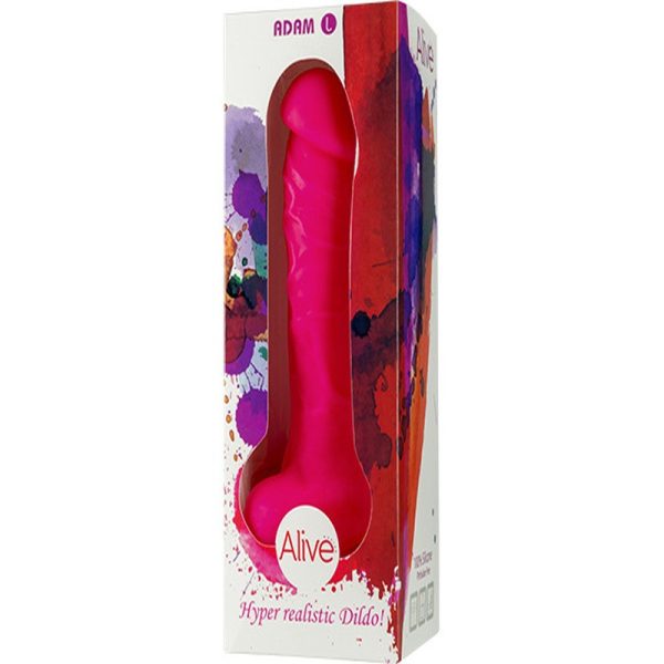 DILDO REALISTA COM TESTÍCULOS ADAM ROSA ALIVE - Imagen 2