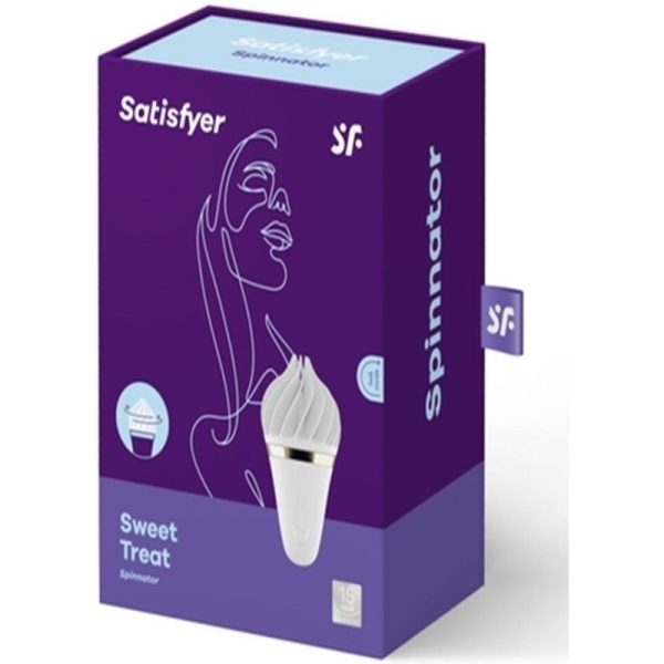 ESTIMULADOR DE CLITÓRIS LAYONS SWEET TREAT COM CARREGADOR USB BRANCO/DOURADO SATISFYER - Imagen 3