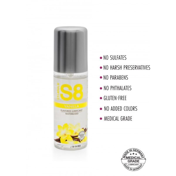 LUBRIFICANTE À BASE DE ÁGUA COM SABOR A BAUNILHA S8 STIMUL8 125ML - Imagen 2