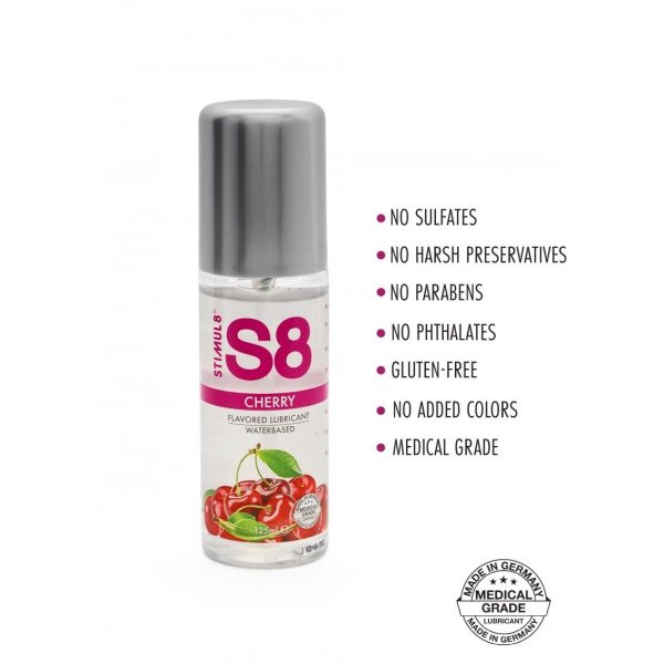 LUBRIFICANTE À BASE DE ÁGUA COM SABOR A CEREJA S8 STIMUL8 125ML - Imagen 2