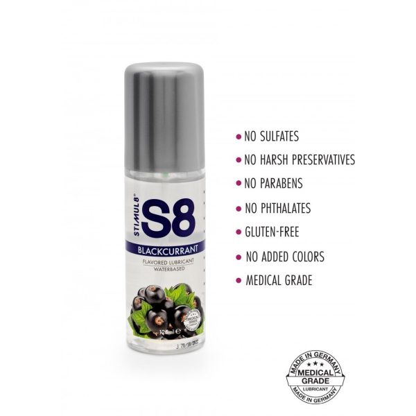 LUBRIFICANTE À BASE DE ÁGUA COM SABOR A GROSELHA NEGRA S8 STIMUL8 125ML - Imagen 2