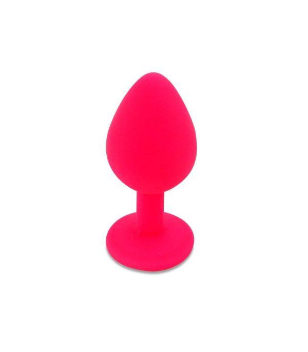 PLUG ANAL DE SILICONE COM JOIA ROSA CANDY LUST - Imagen 3