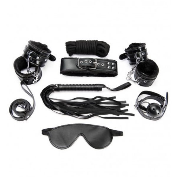 CONJUNTO DE BONDAGE PRETO ARGUS FETISH - Imagen 3