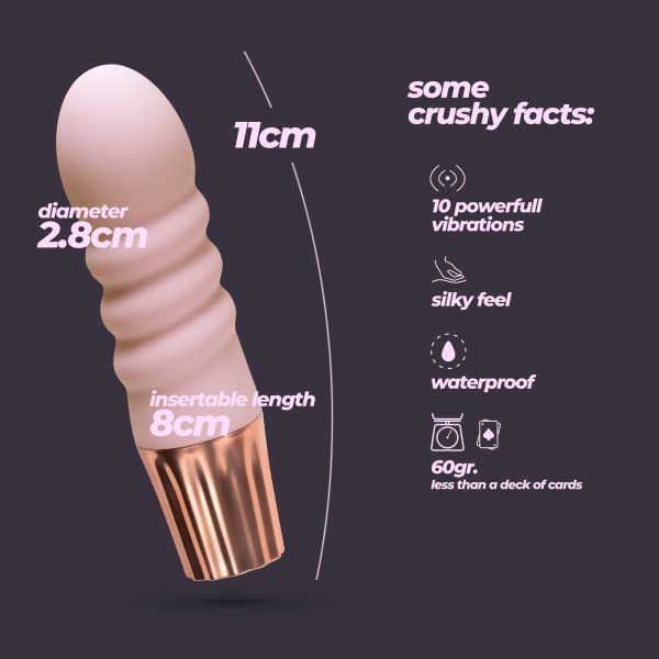 MINI VIBRADOR MELLOW BUBBLES ROSA CRUSHIOUS - Imagen 6