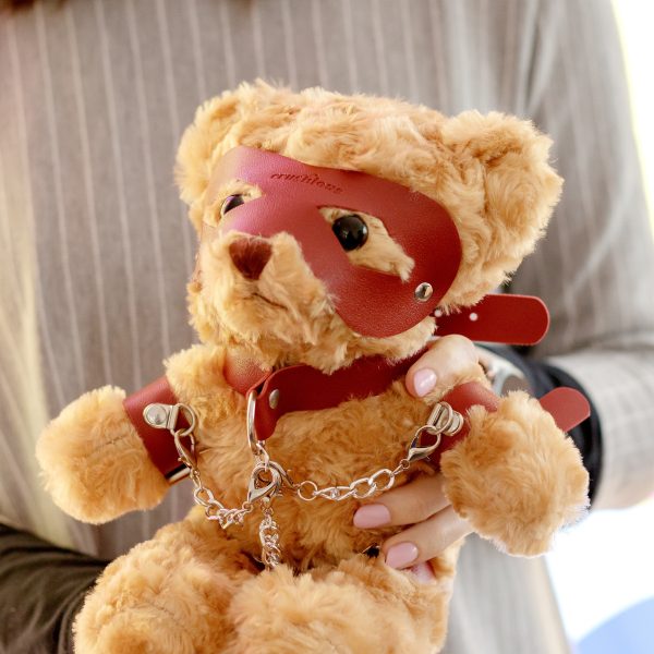 URSO DE PELÚCIA BONDAGE CRUSHITO VERMELHO 31CM CRUSHIOUS - Imagen 5