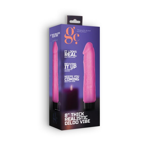 VIBRADOR REALÍSTICO 8" THICK VIBE GC ROSA - Imagen 3