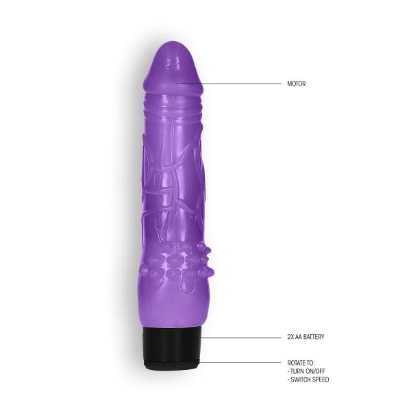 VIBRADOR REALÍSTICO 8" FAT VIBE GC ROXO - Imagen 2