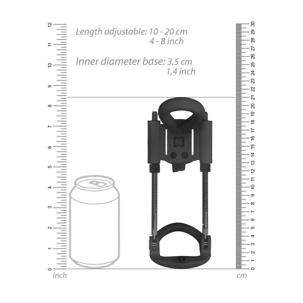 EXTENSOR DE PÉNIS POR TRAÇÃO PENIS EXTENDER PUMPED PRETO - Imagen 3