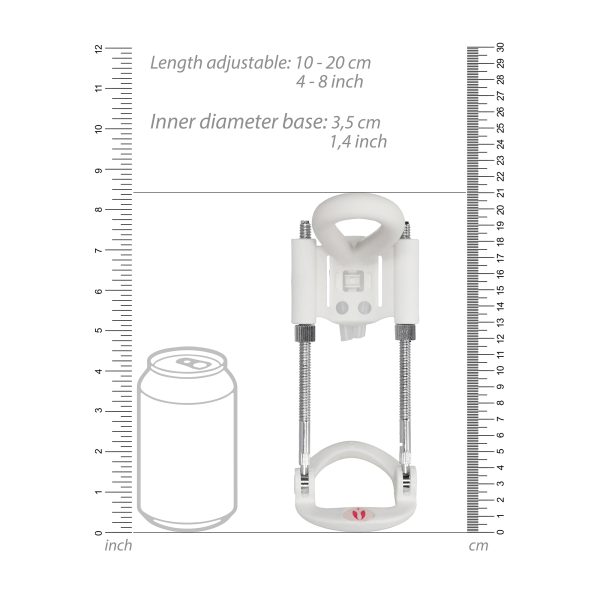 EXTENSOR DE PÉNIS POR TRAÇÃO PENIS EXTENDER PUMPED BRANCO - Imagen 3