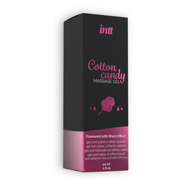 GEL DE MASSAGEM COM SABOR A ALGODÃO DOCE INTT 30ML - Imagen 2