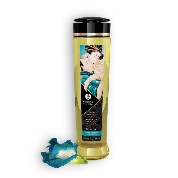 ÓLEO DE MASSAGEM SHUNGA SENSUAL ISLAND BLOSSOMS 240ML - Imagen 2