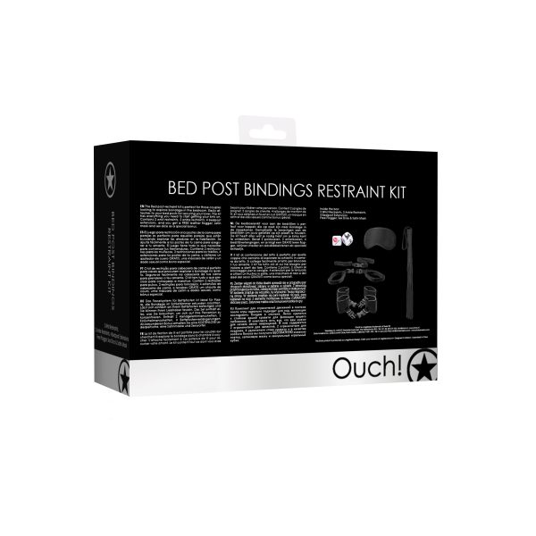 KIT DE RESTRIÇÃO BED POST BINDINGS RESTRAINT KIT OUCH! PRETO - Imagen 3