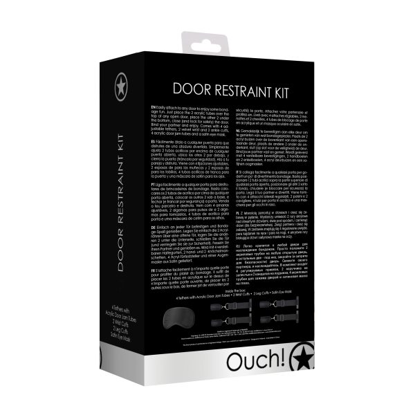 KIT DE RESTRIÇÃO PARA PORTA DOOR RESTRAINT SET OUCH! PRETO - Imagen 4