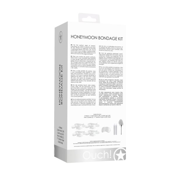 KIT DE RESTRIÇÃO HONEYMOON BONDAGE KIT OUCH! BRANCO - Imagen 3
