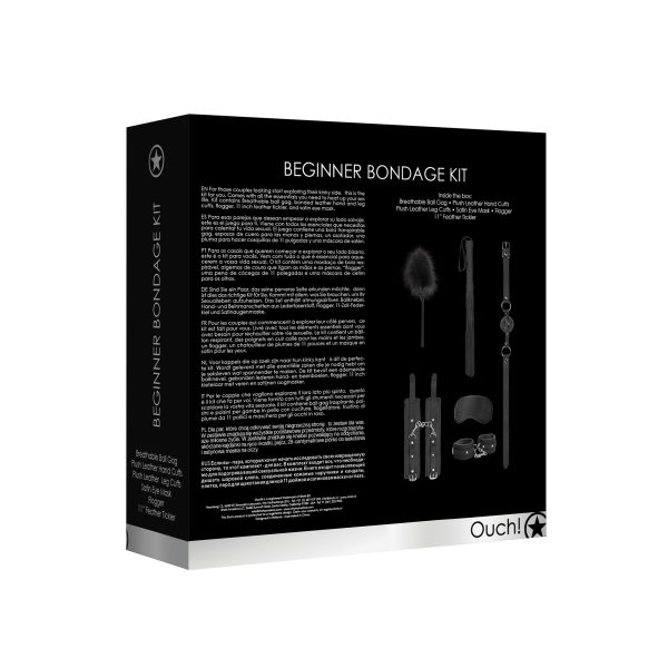 KIT DE BONDAGE BEGINNERS BONDAGE KIT OUCH! PRETO - Imagen 3