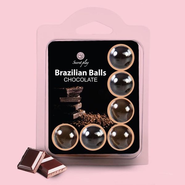 BOLAS LUBRIFICANTES BEIJÁVEIS BRAZILIAN BALLS SABOR A CHOCOLATE 6 x 4GR - Imagen 3