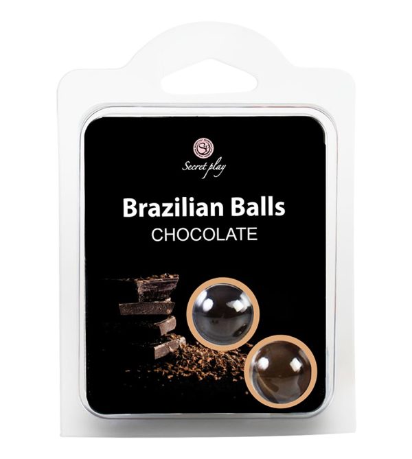 BOLAS LUBRIFICANTES BEIJÁVEIS BRAZILIAN BALLS SABOR A CHOCOLATE 2 x 4GR - Imagen 3