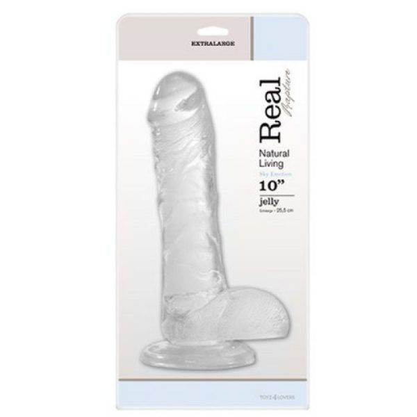 DILDO REAL RAPTURE SKY EMOTION 10'' TRANSPARENTE - Imagen 2