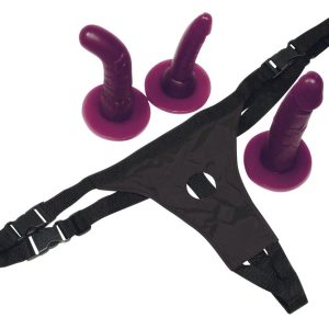 STRAP-ON COM 3 DILDOS BAD KITTY